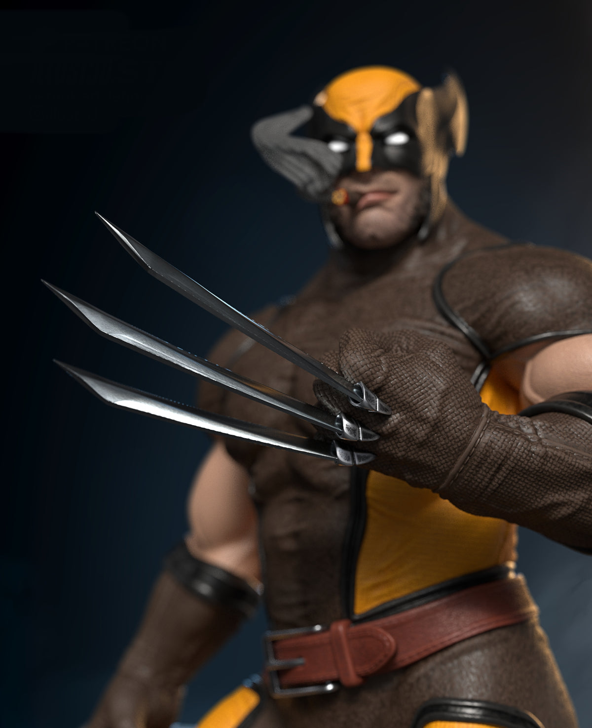 Sculpture de Wolverine (75 mm à 500 mm) - Non assemblé/Non peint/Impression 3D