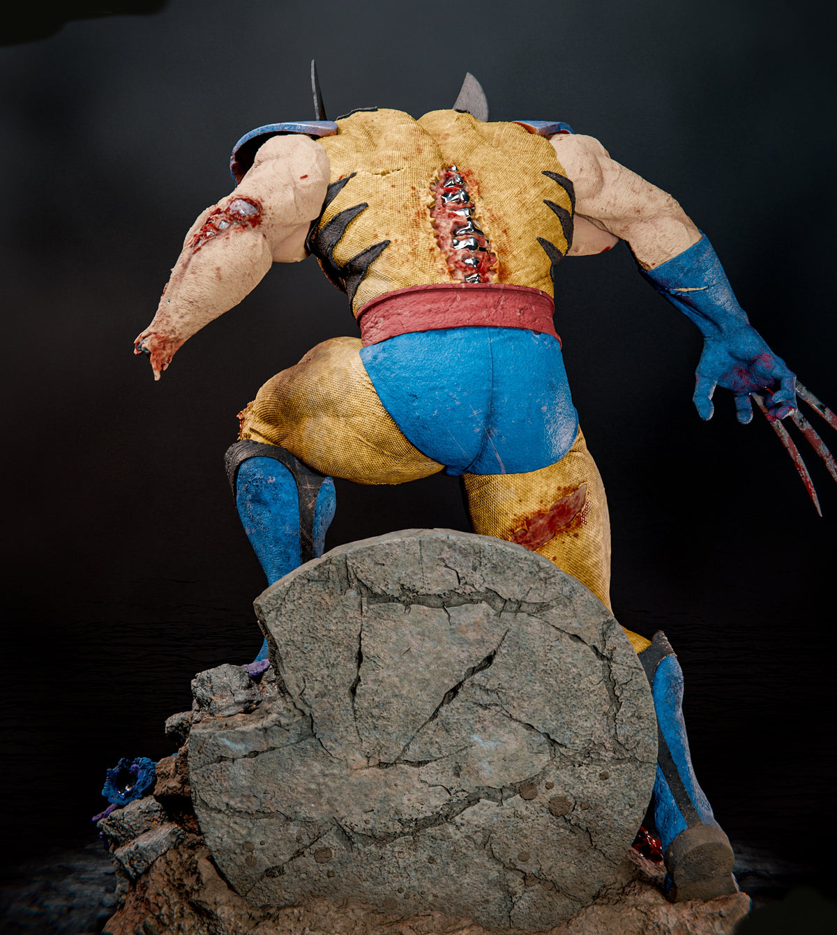 Zombie Wolverine Sculpture (75mm to 500mm) - Unassembled/Unpainted/3D Print