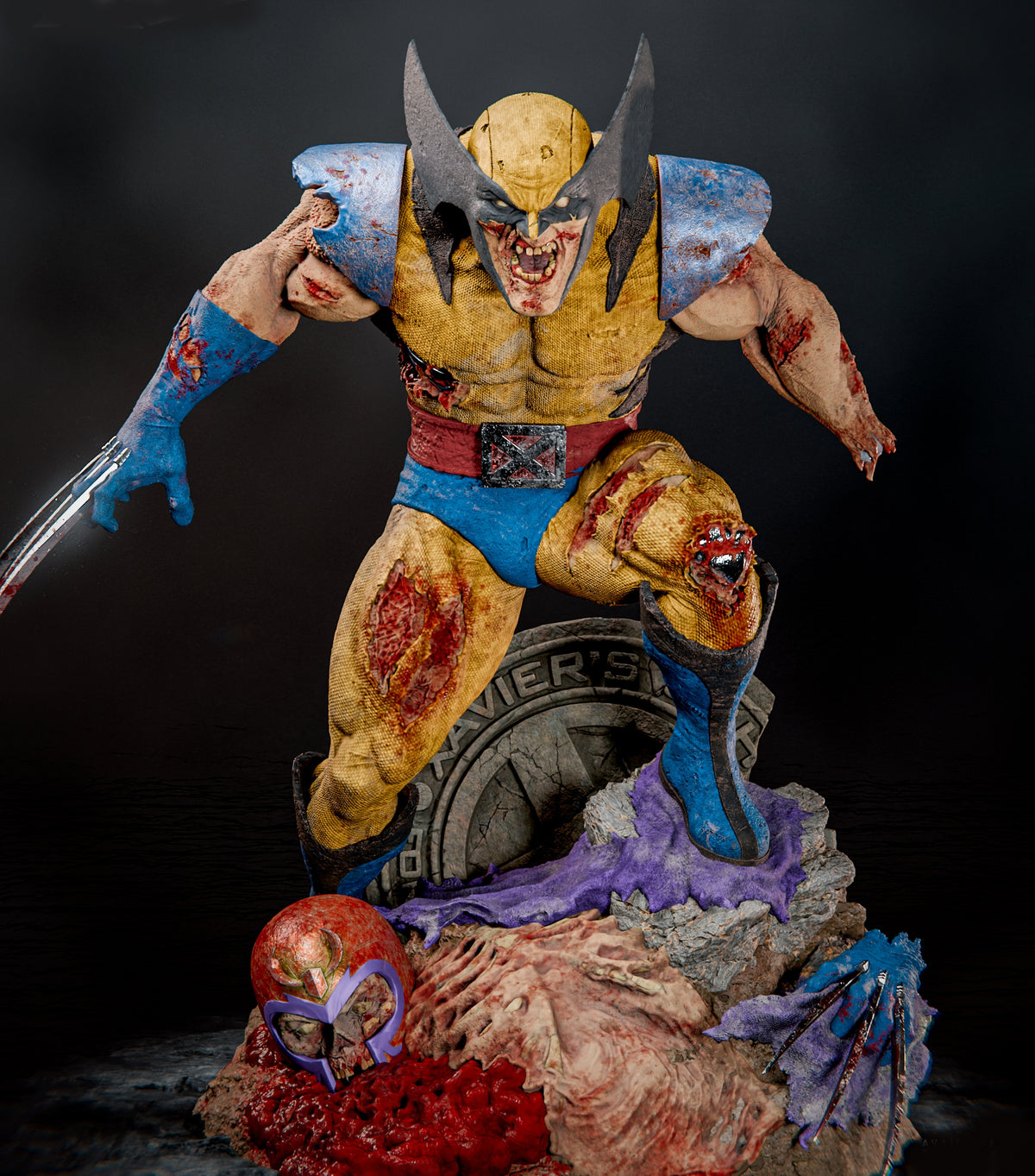 Zombie Wolverine Sculpture (75mm to 500mm) - Unassembled/Unpainted/3D Print