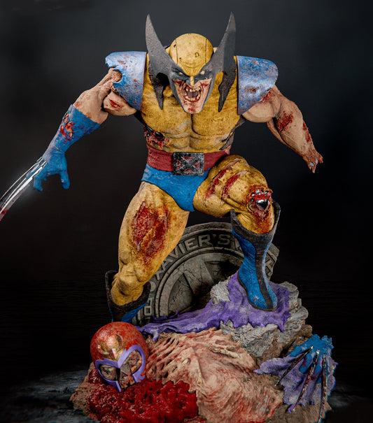 Sculpture de Wolverine zombie (75 mm à 500 mm) - Non assemblé/Non peint/Impression 3D