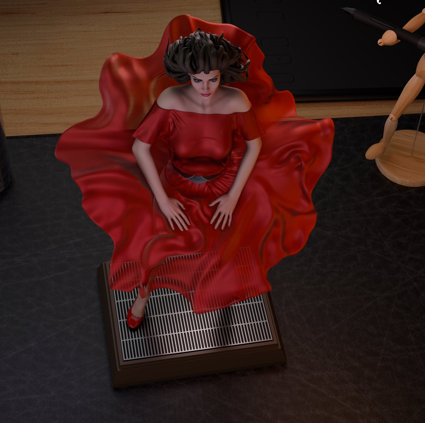 The Woman in Red Sculpture (75mm to 500mm) - Unassembled/Unpainted/3D Print