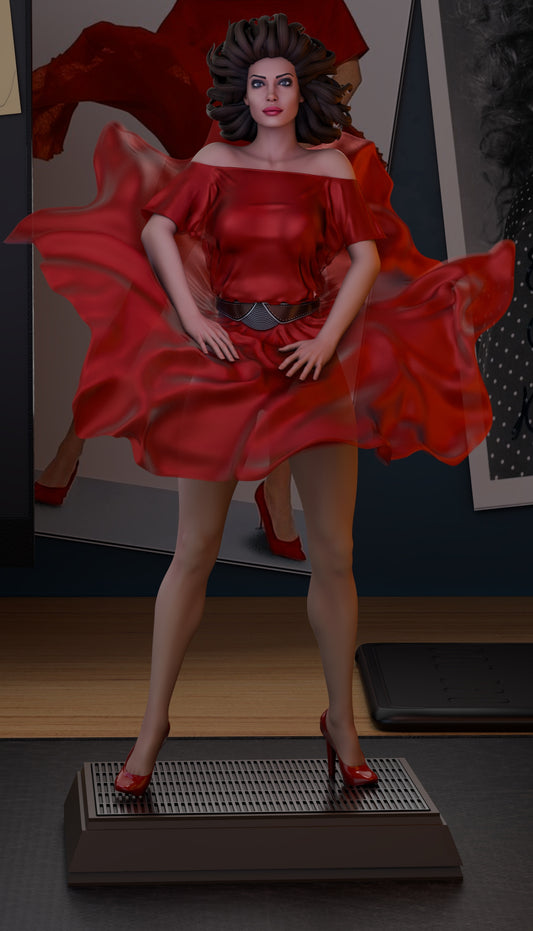 The Woman in Red Sculpture (75mm to 500mm) - Unassembled/Unpainted/3D Print