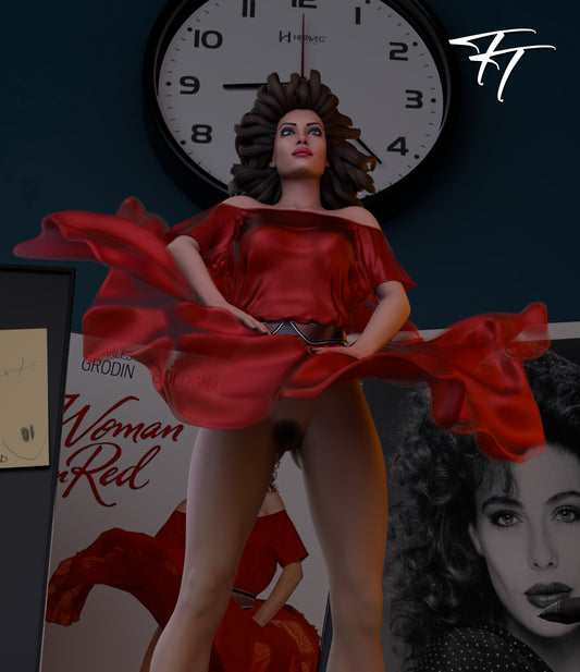 The Woman in Red NSFW Sculpture (75mm to 500mm) - Unassembled/Unpainted/3D Print