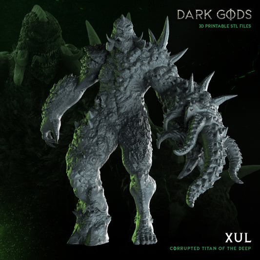 XUL - Corrupted Titan of the Deep - by Dark Gods- Tabletop RPG Miniature - Roleplaying 3D Printed Fantasy Mini