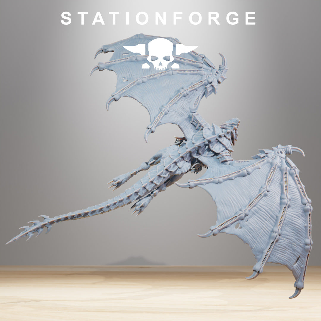 Xenarid Dragon - Compatible with Warhammer 40K - Station Forge - Tabletop RPG Miniature - Roleplaying 3D Printed Fantasy Mini