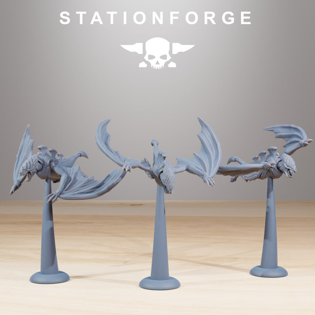 Xenarid Dragon - Compatible with Warhammer 40K - Station Forge - Tabletop RPG Miniature - Roleplaying 3D Printed Fantasy Mini