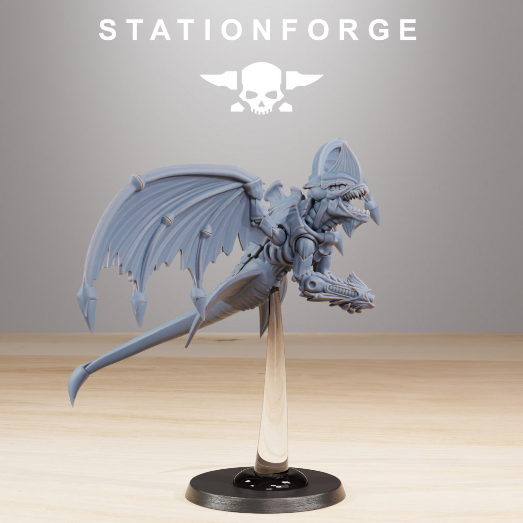 Xenarid Flyers - Compatible with Warhammer 40K - by Station Forge - Tabletop RPG Miniature - Roleplaying 3D Printed Fantasy Mini