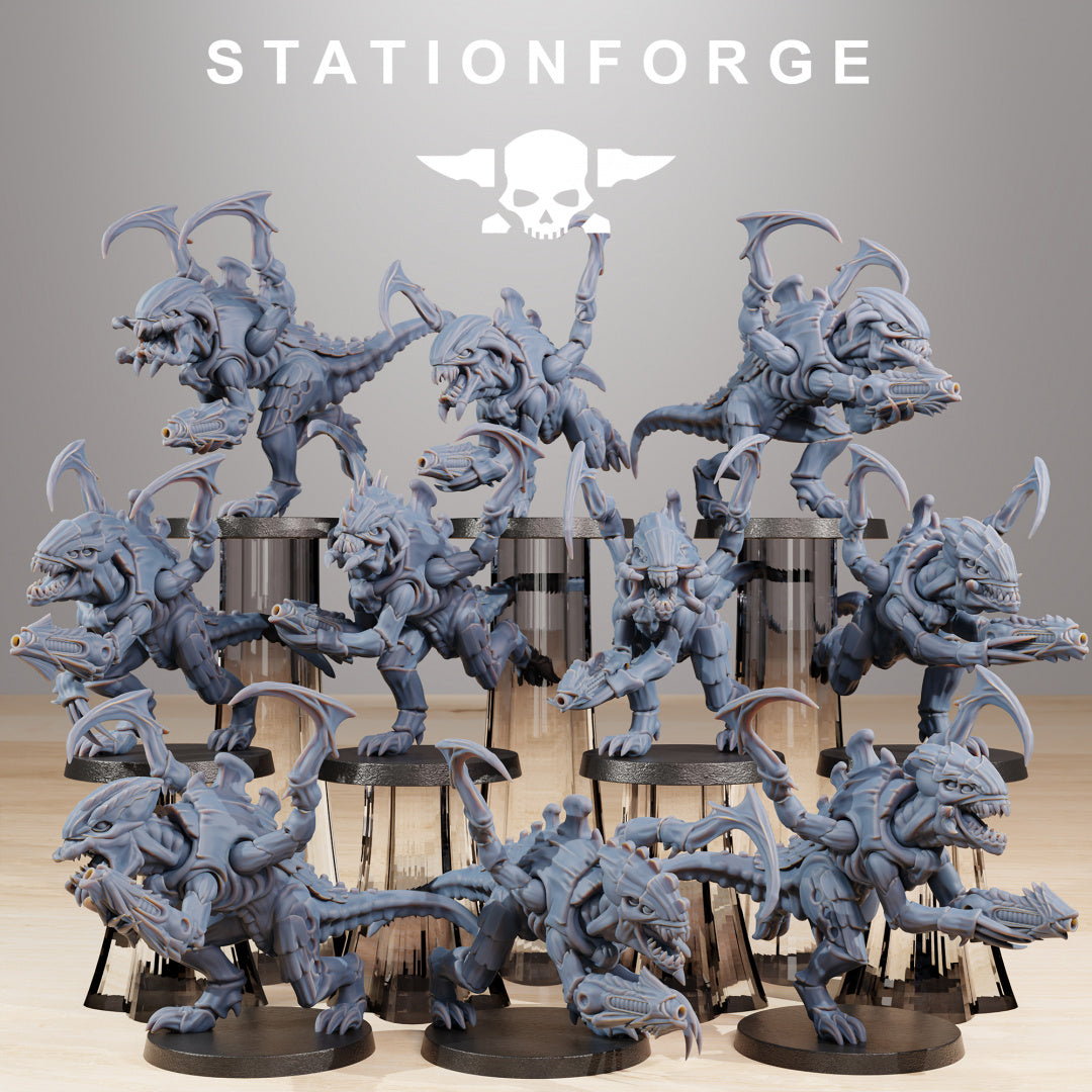 Xenarid Infantry 2.0 - Compatible with Warhammer 40k - Tyranid Proxy - by Station Forge - Tabletop RPG Miniature - Roleplaying 3D Printed Fantasy Mini