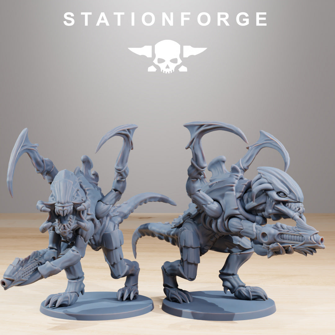 Xenarid Infantry 2.0 - Compatible with Warhammer 40k - Tyranid Proxy - by Station Forge - Tabletop RPG Miniature - Roleplaying 3D Printed Fantasy Mini