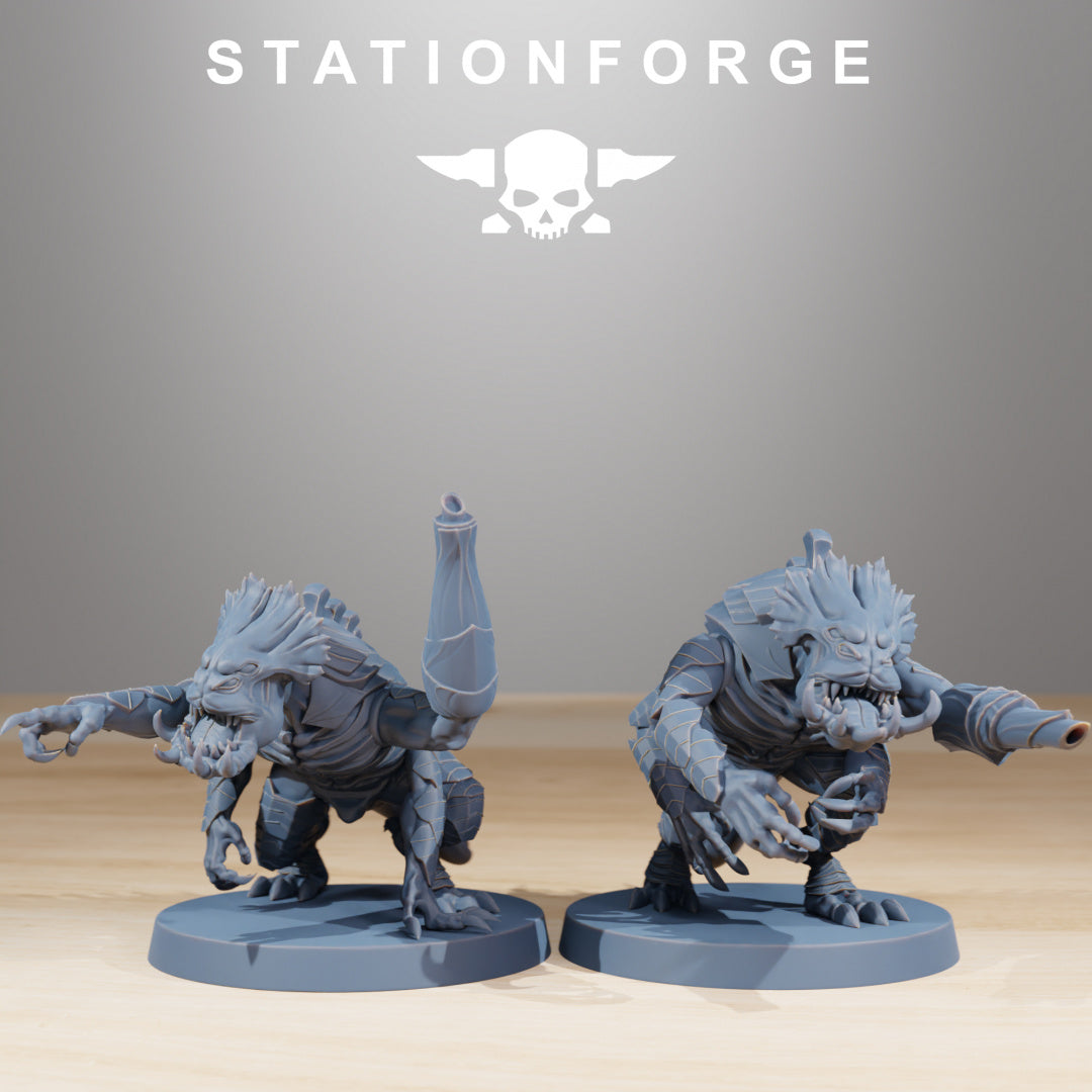 Xenarid Infantry - Compatible with Warhammer 40K - by Station Forge - Tabletop RPG Miniature - Roleplaying 3D Printed Fantasy Mini