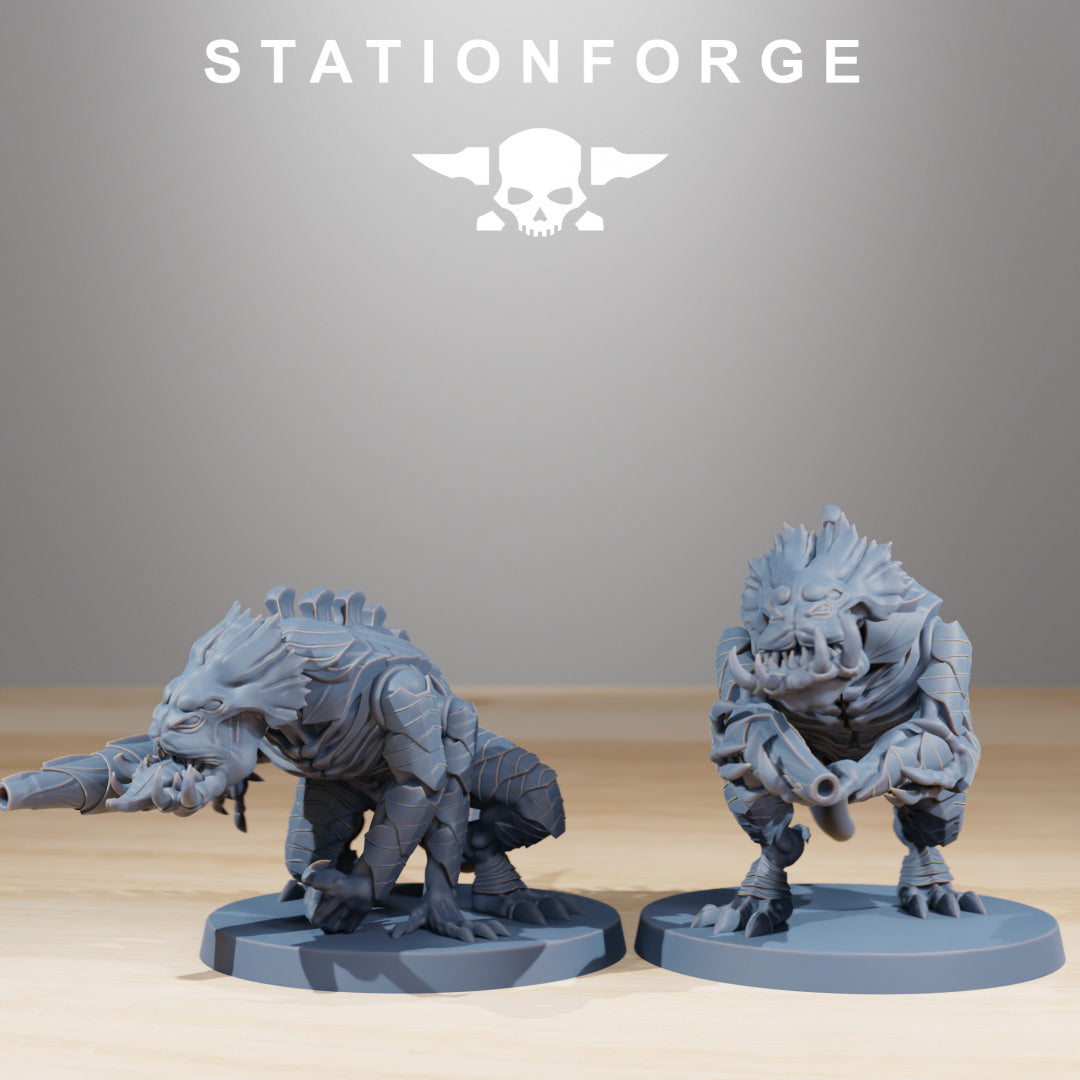 Xenarid Infantry - Compatible with Warhammer 40K - by Station Forge - Tabletop RPG Miniature - Roleplaying 3D Printed Fantasy Mini