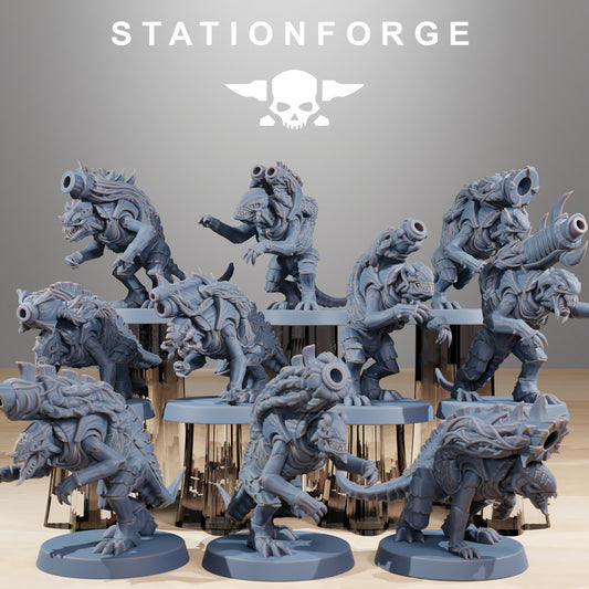 Xenarid Mortars - Compatible with Warhammer 40K - by Station Forge - Tabletop RPG Miniature - Roleplaying 3D Printed Fantasy Mini