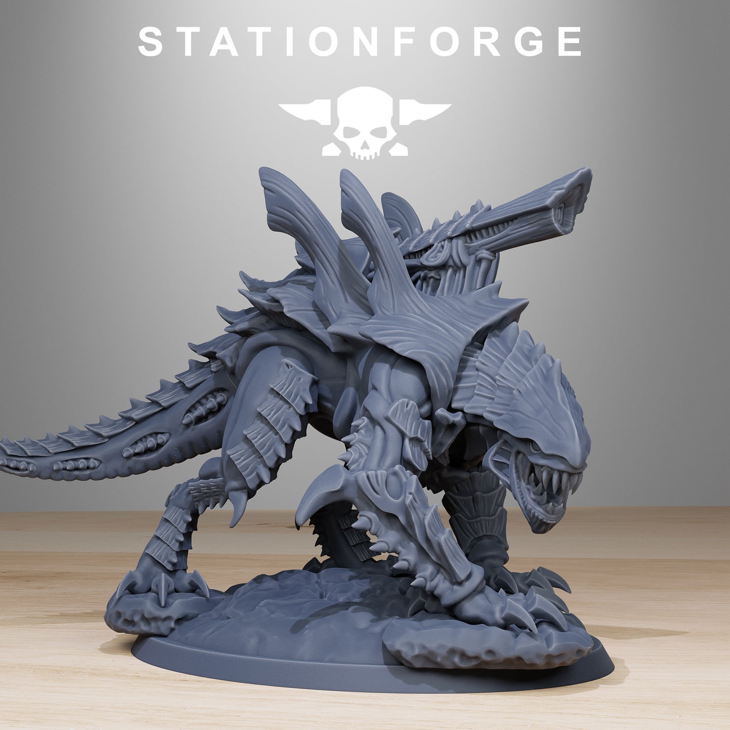 Xenarid Predator - Compatible with Warhammer 40k Tyranid Proxy - by Station Forge - Tabletop RPG Miniature - Roleplaying 3D Printed Fantasy Mini