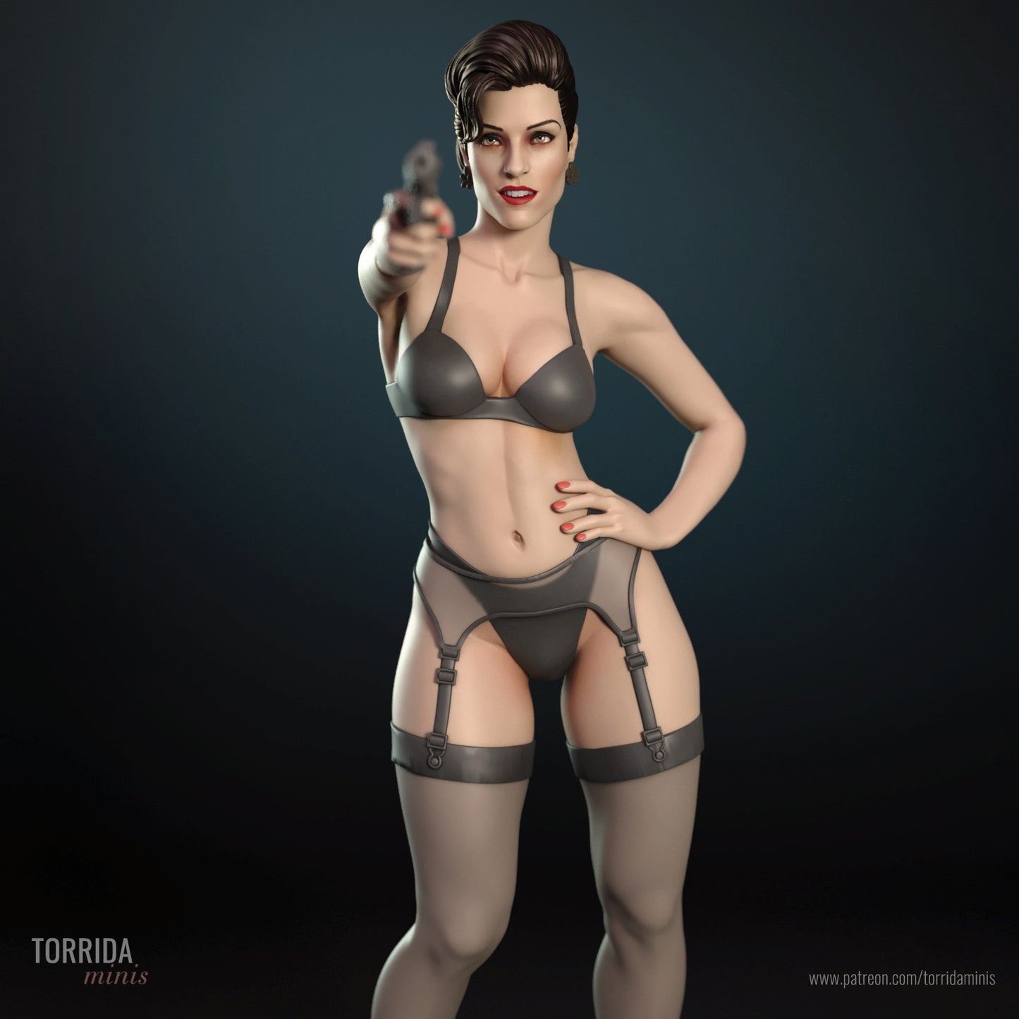 Xenia Onatopp NSFW Sculpture(75mm to 500mm) - Unassembled/Unpainted/3D Print