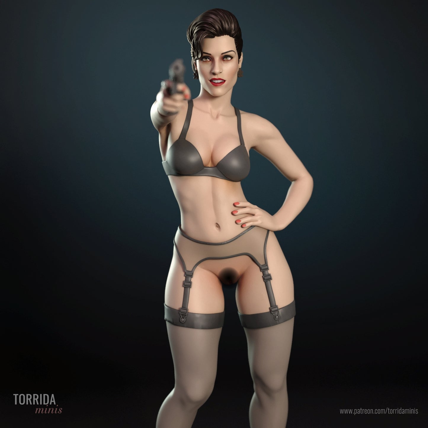 Xenia Onatopp NSFW Sculpture(75mm to 500mm) - Unassembled/Unpainted/3D Print