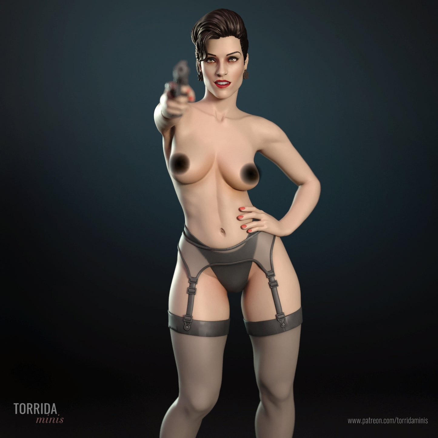Xenia Onatopp NSFW Sculpture(75mm to 500mm) - Unassembled/Unpainted/3D Print