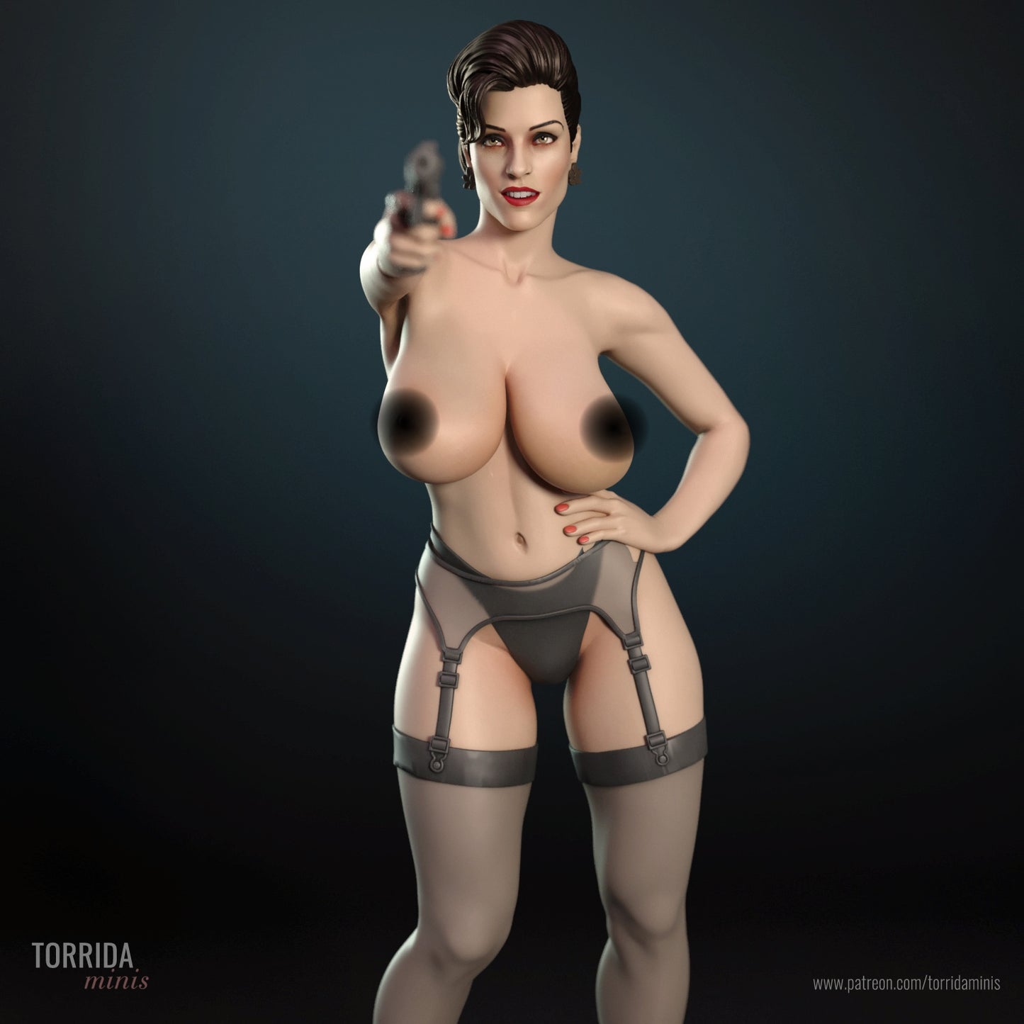 Xenia Onatopp NSFW Sculpture(75mm to 500mm) - Unassembled/Unpainted/3D Print