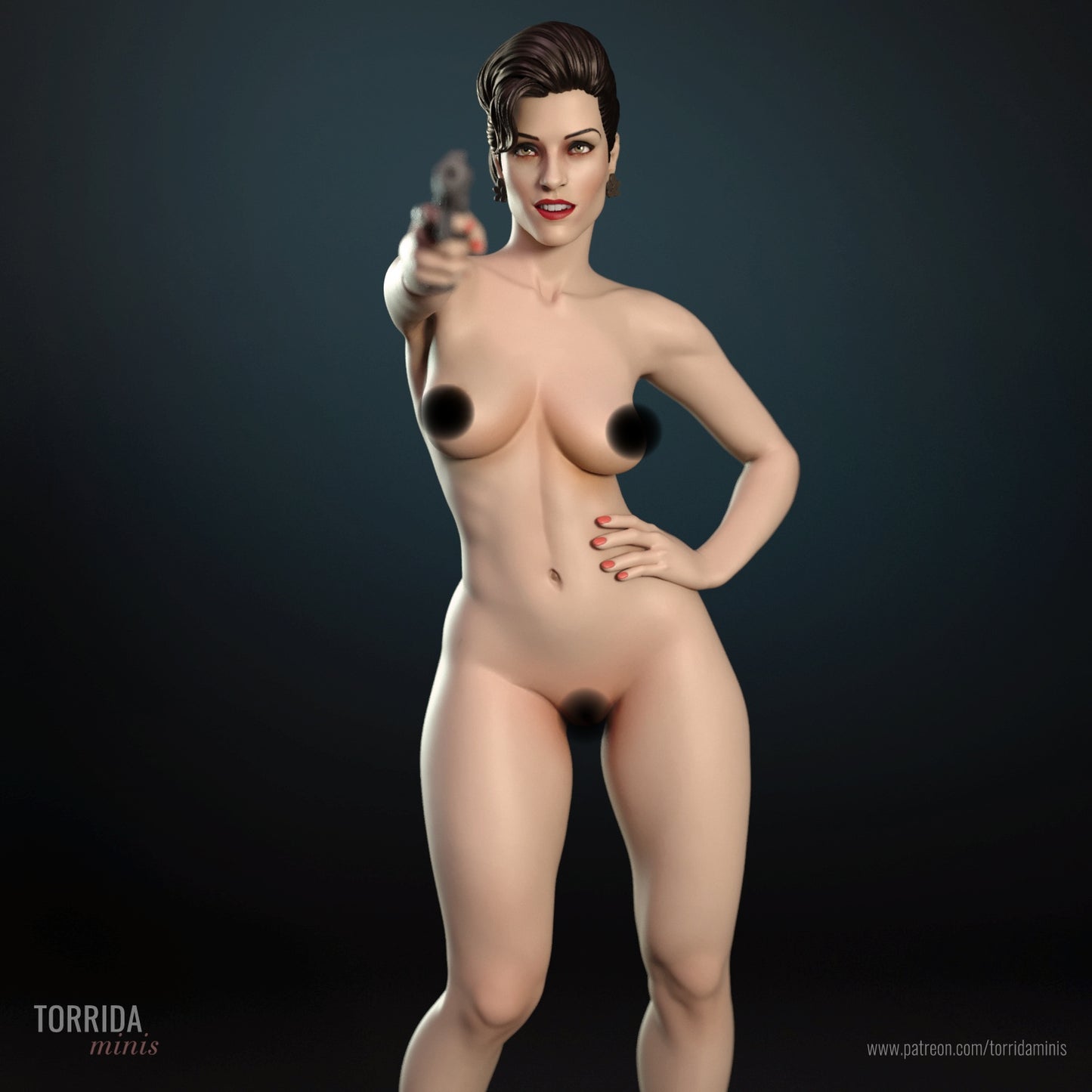 Xenia Onatopp NSFW Sculpture(75mm to 500mm) - Unassembled/Unpainted/3D Print
