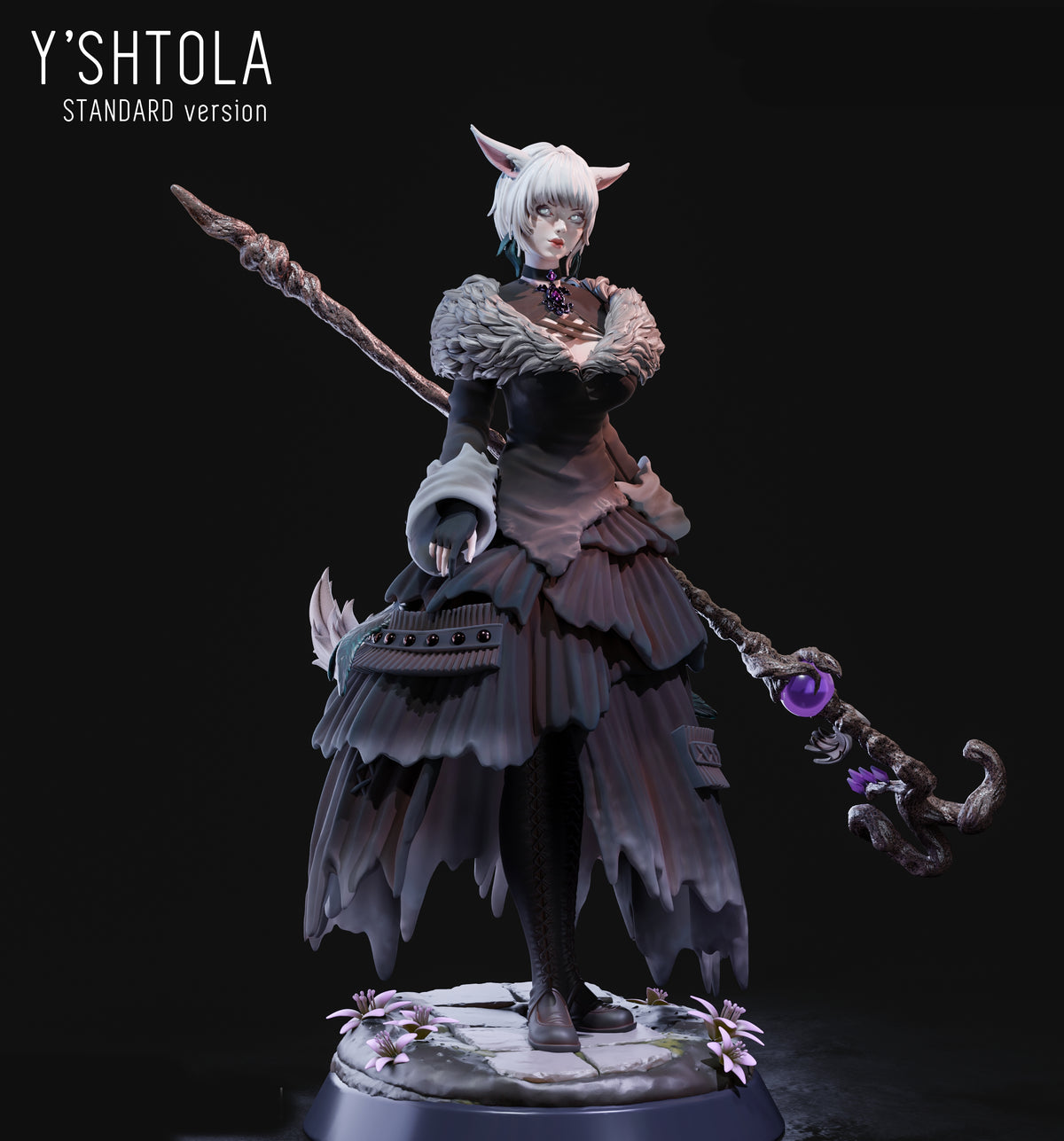 Y'shtola SFW/NSFW Sculpture(75mm to 500mm) - Unassembled/Unpainted/3D Print