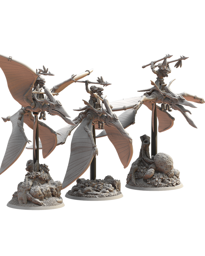 Yacht Unit - Terradon Riders - Compatible with Warhammer 40k - by Lost Kingdom - Tabletop RPG Miniature - Roleplaying 3D Printed Fantasy Mini