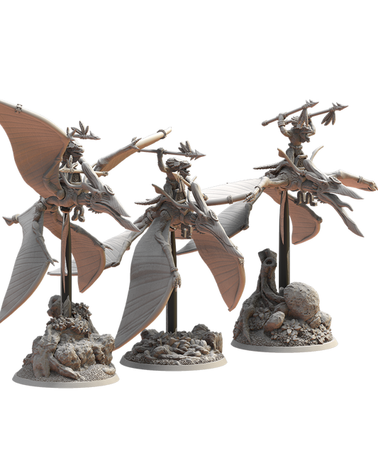 Yacht Unit - Terradon Riders - Compatible with Warhammer 40k - by Lost Kingdom - Tabletop RPG Miniature - Roleplaying 3D Printed Fantasy Mini