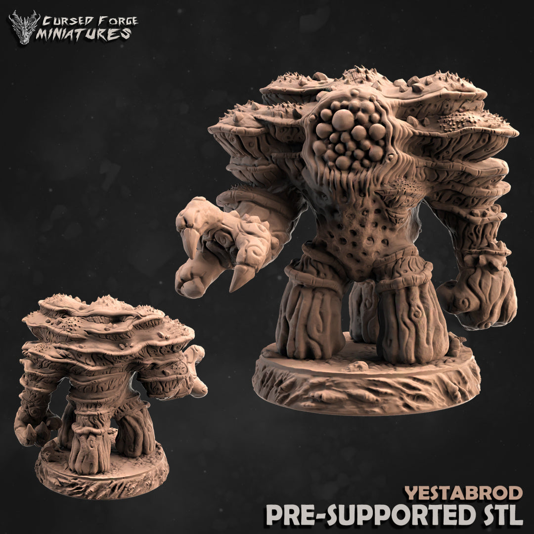 Yestabrod Myconid Leader - RPG Miniatures - by Cursed Forge - Tabletop RPG Miniature - Roleplaying 3D Printed Fantasy Mini