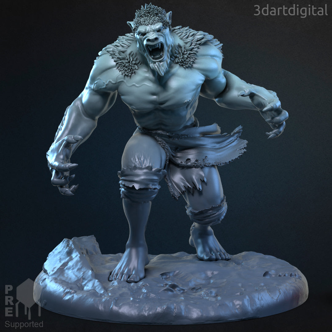 Yeti - Ebonarie - by 3DartDigital- Tabletop RPG Miniature - Roleplaying 3D Printed Fantasy Mini