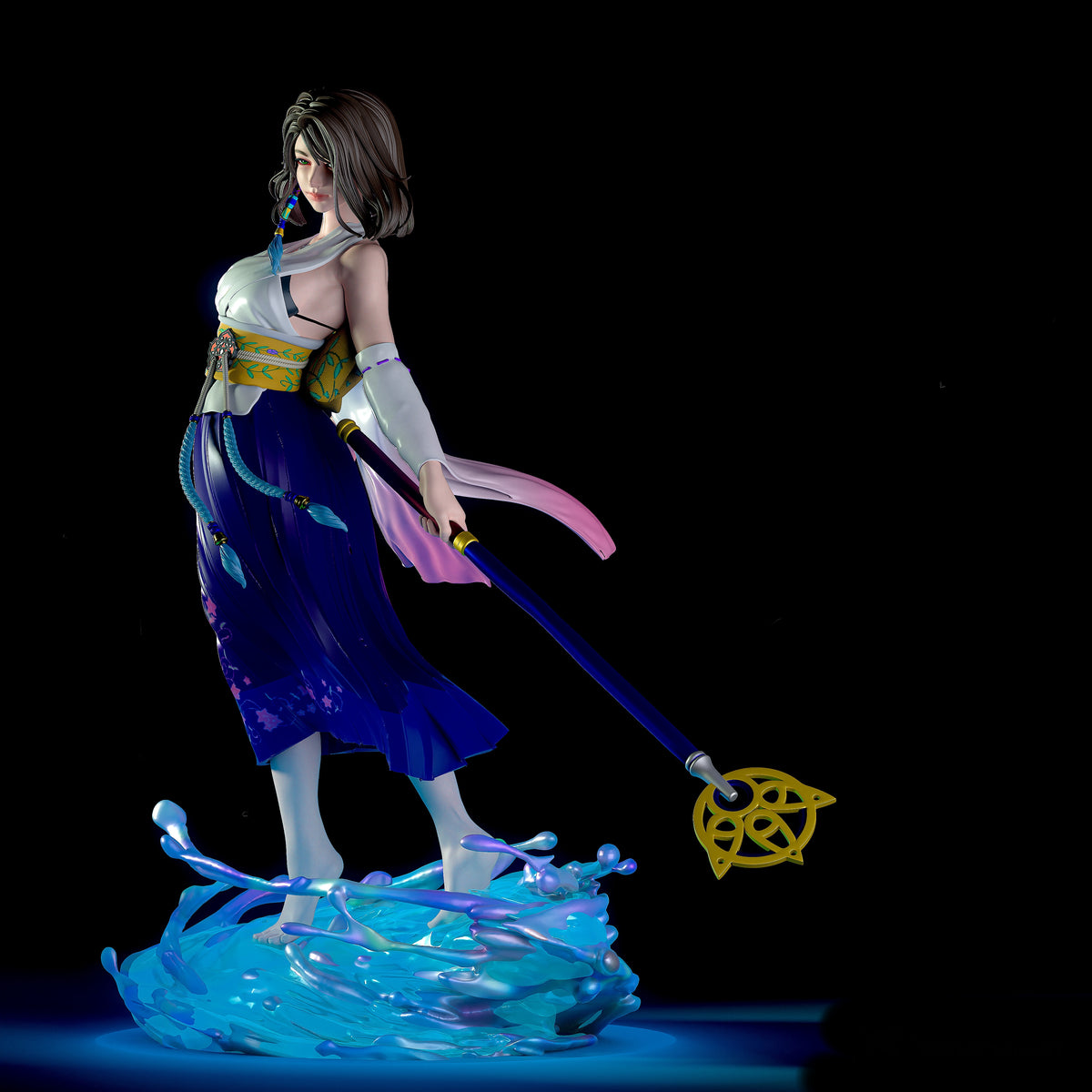 Yuna FFVII SFW/NSFW Sculpture(75mm to 500mm) - Unassembled/Unpainted/3D Print