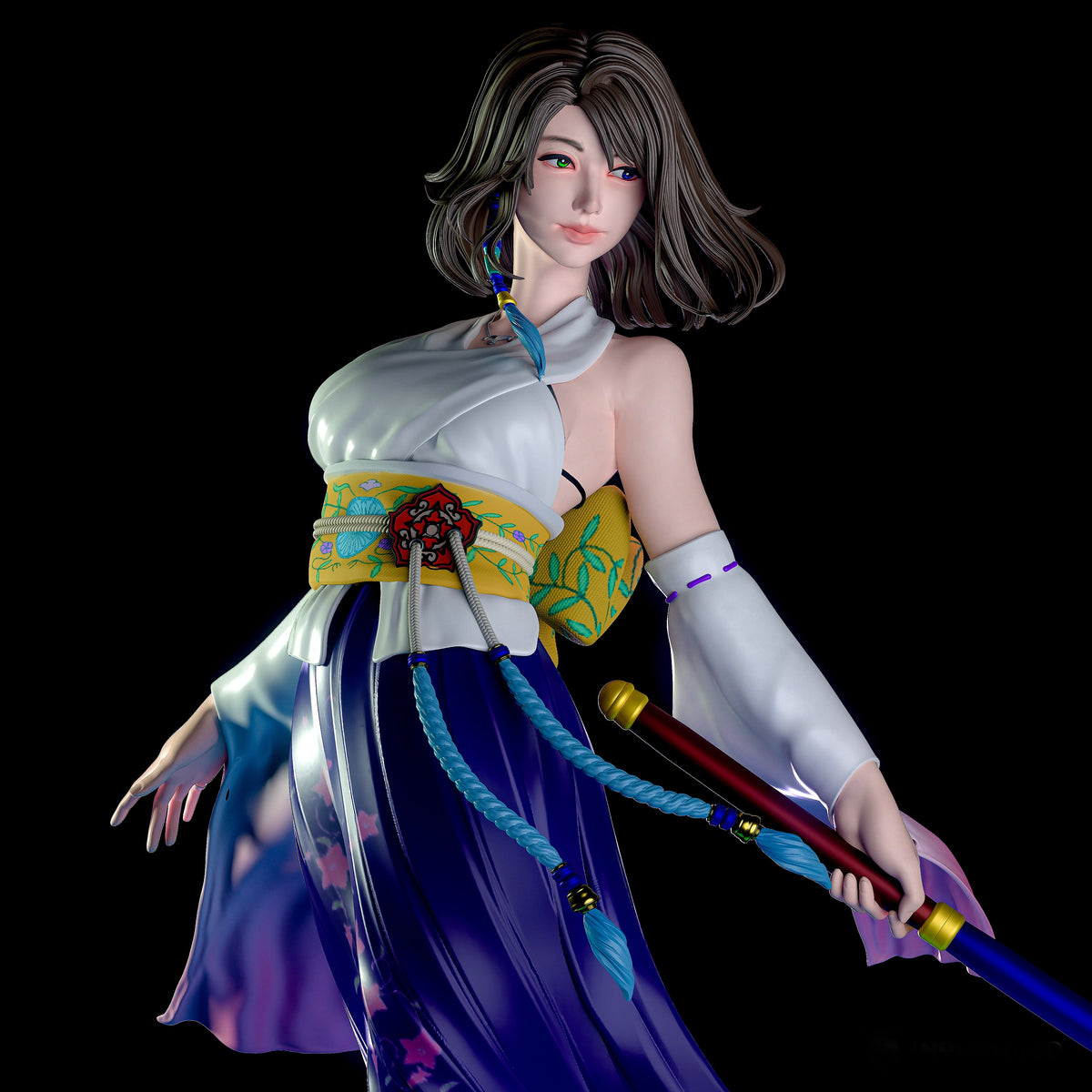 Yuna FFVII SFW/NSFW Sculpture(75mm to 500mm) - Unassembled/Unpainted/3D Print