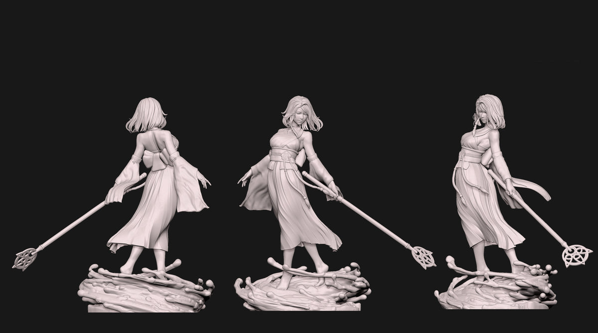 Yuna FFVII SFW/NSFW Sculpture(75mm to 500mm) - Unassembled/Unpainted/3D Print