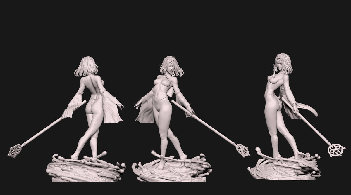 Yuna FFVII SFW/NSFW Sculpture(75mm to 500mm) - Unassembled/Unpainted/3D Print