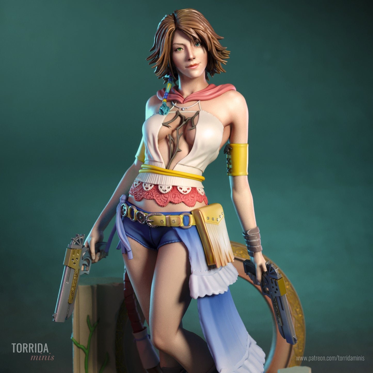 Yuna FF X-2 Sculpture (75mm to 500mm) - Unassembled/Unpainted/3D Print