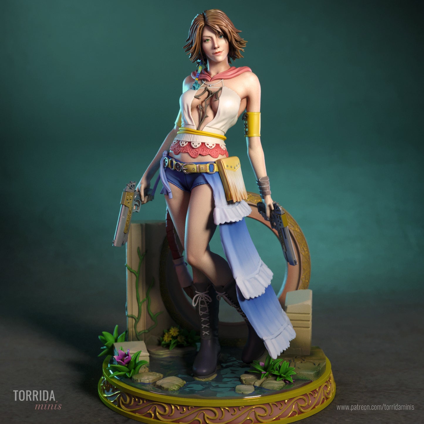 Yuna FF X-2 Sculpture (75mm to 500mm) - Unassembled/Unpainted/3D Print