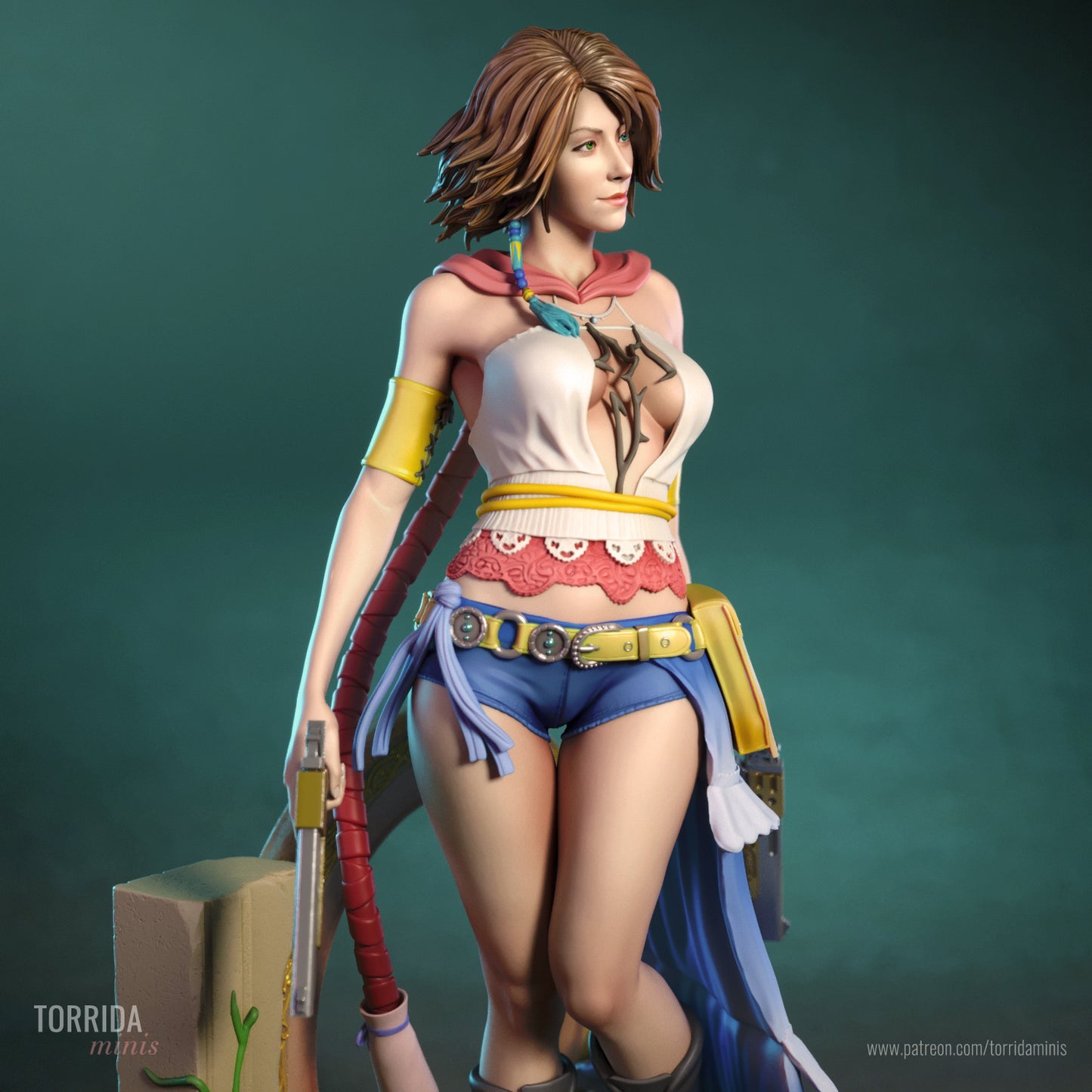 Yuna FF X-2 Sculpture (75mm to 500mm) - Unassembled/Unpainted/3D Print
