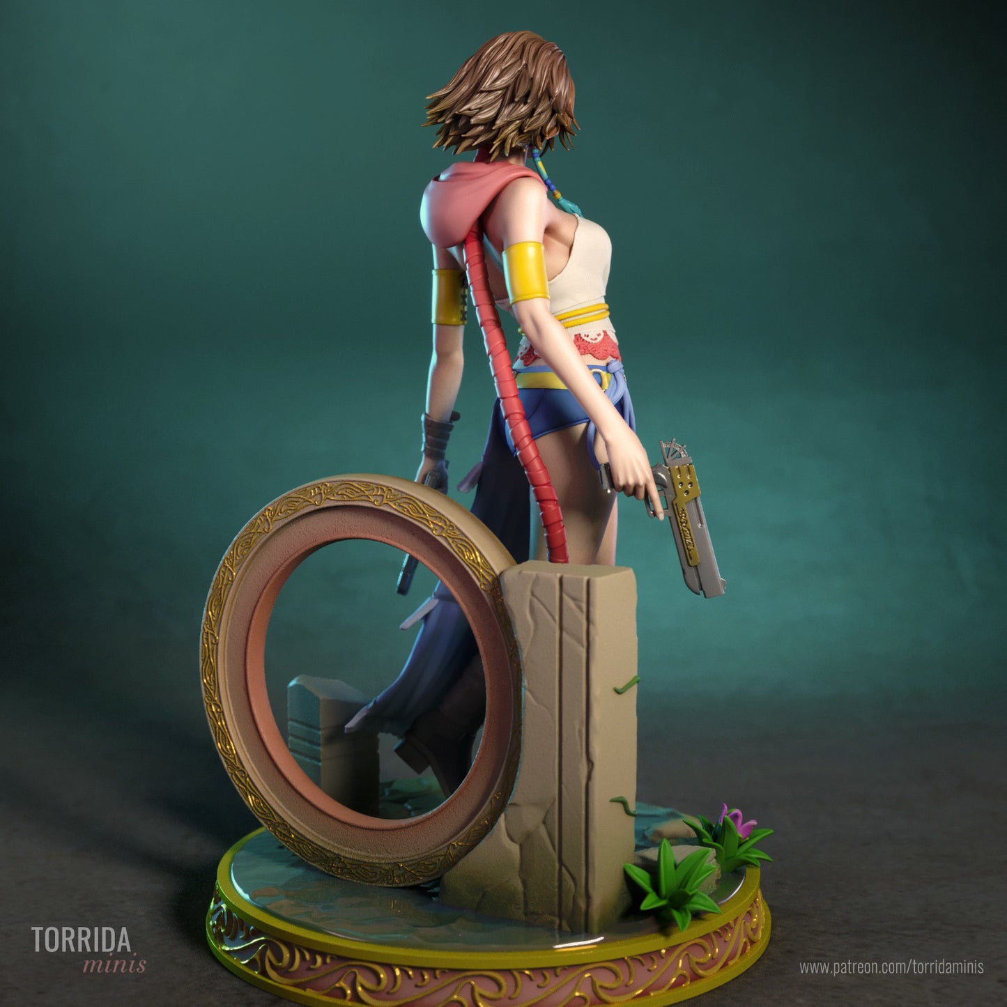 Yuna FF X-2 Sculpture (75mm to 500mm) - Unassembled/Unpainted/3D Print
