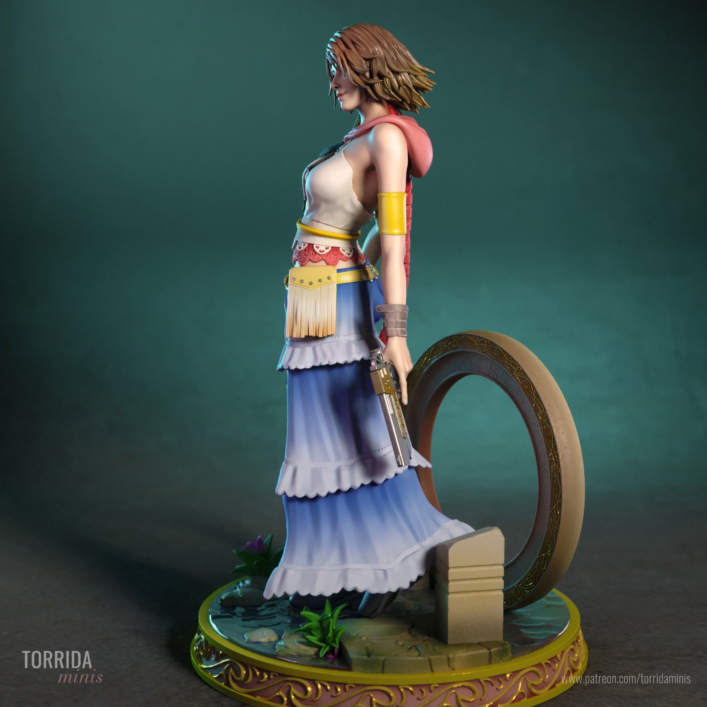Yuna FF X-2 Sculpture (75mm to 500mm) - Unassembled/Unpainted/3D Print
