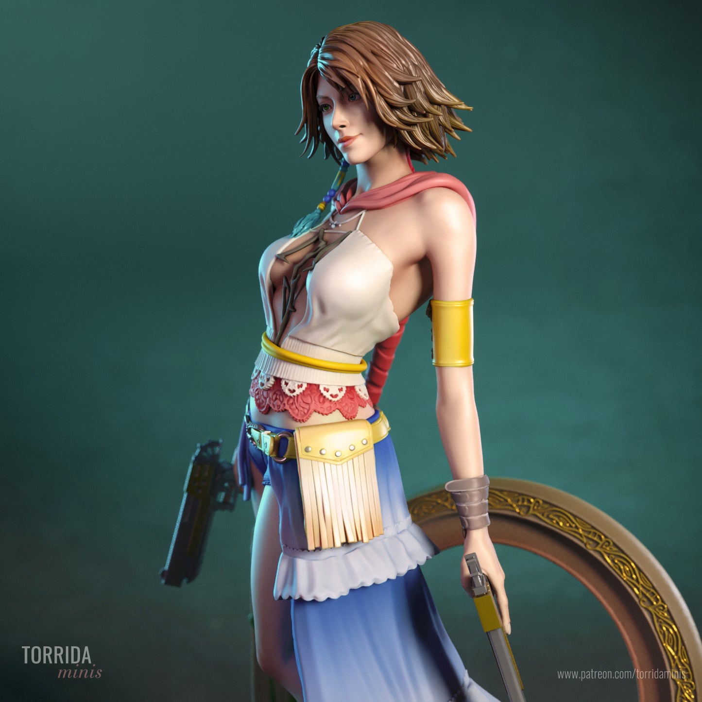 Yuna FF X-2 Sculpture (75mm to 500mm) - Unassembled/Unpainted/3D Print