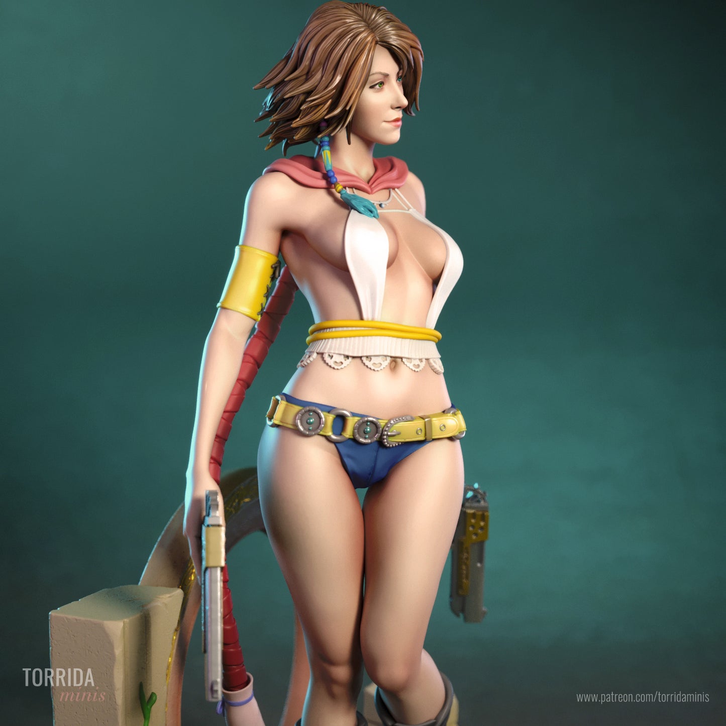Yuna FF X-2 Sculpture (75mm to 500mm) - Unassembled/Unpainted/3D Print