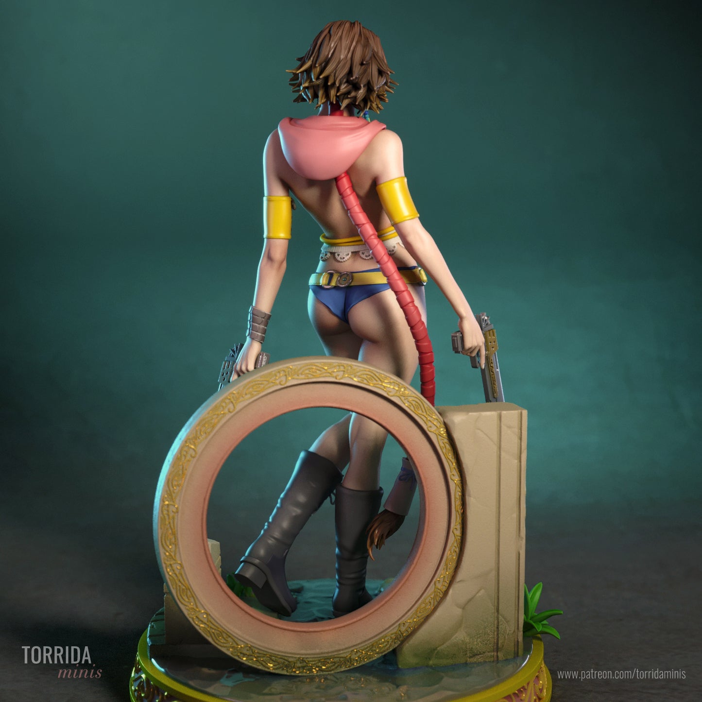 Yuna FF X-2 Sculpture (75mm to 500mm) - Unassembled/Unpainted/3D Print