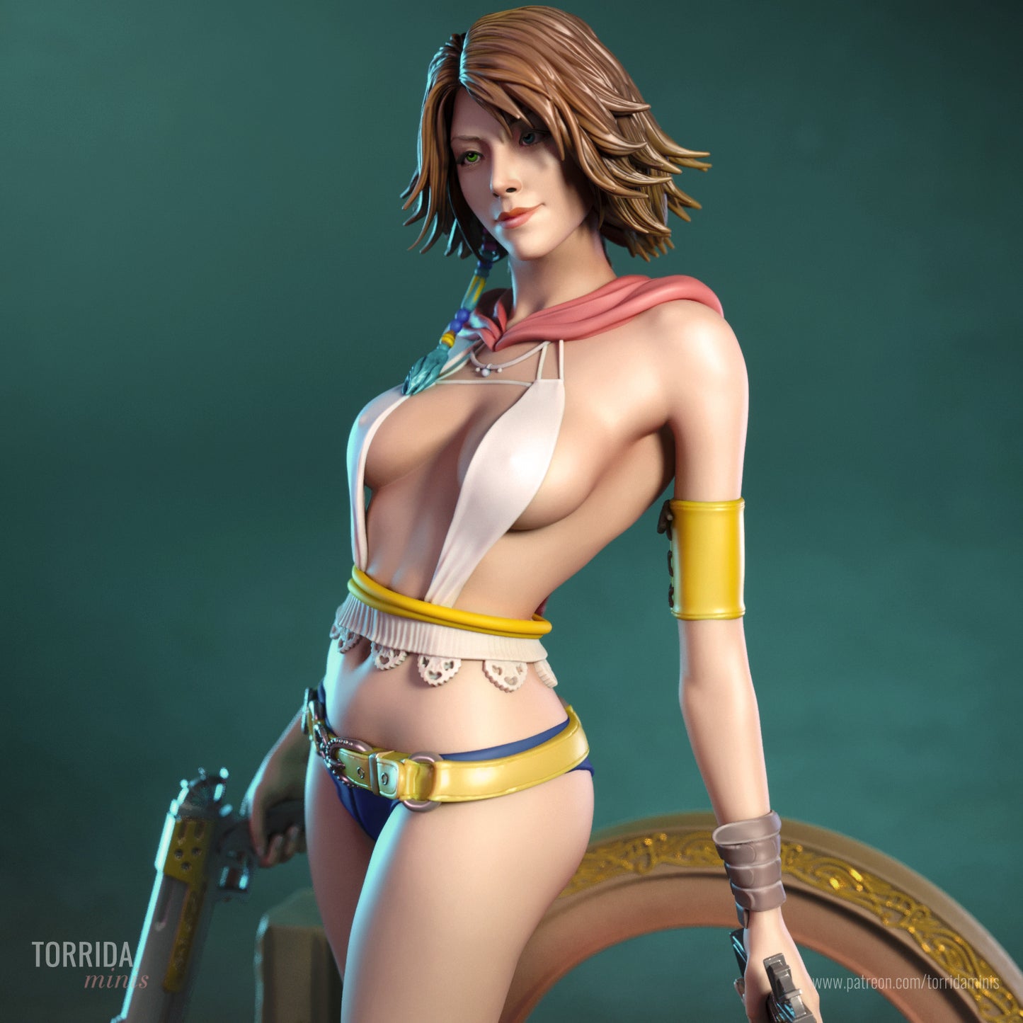 Yuna FF X-2 Sculpture (75mm to 500mm) - Unassembled/Unpainted/3D Print