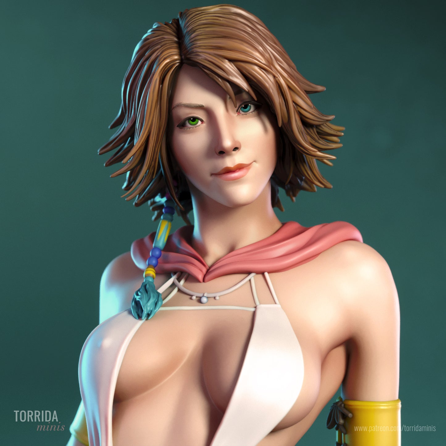 Yuna FF X-2 Sculpture (75mm to 500mm) - Unassembled/Unpainted/3D Print