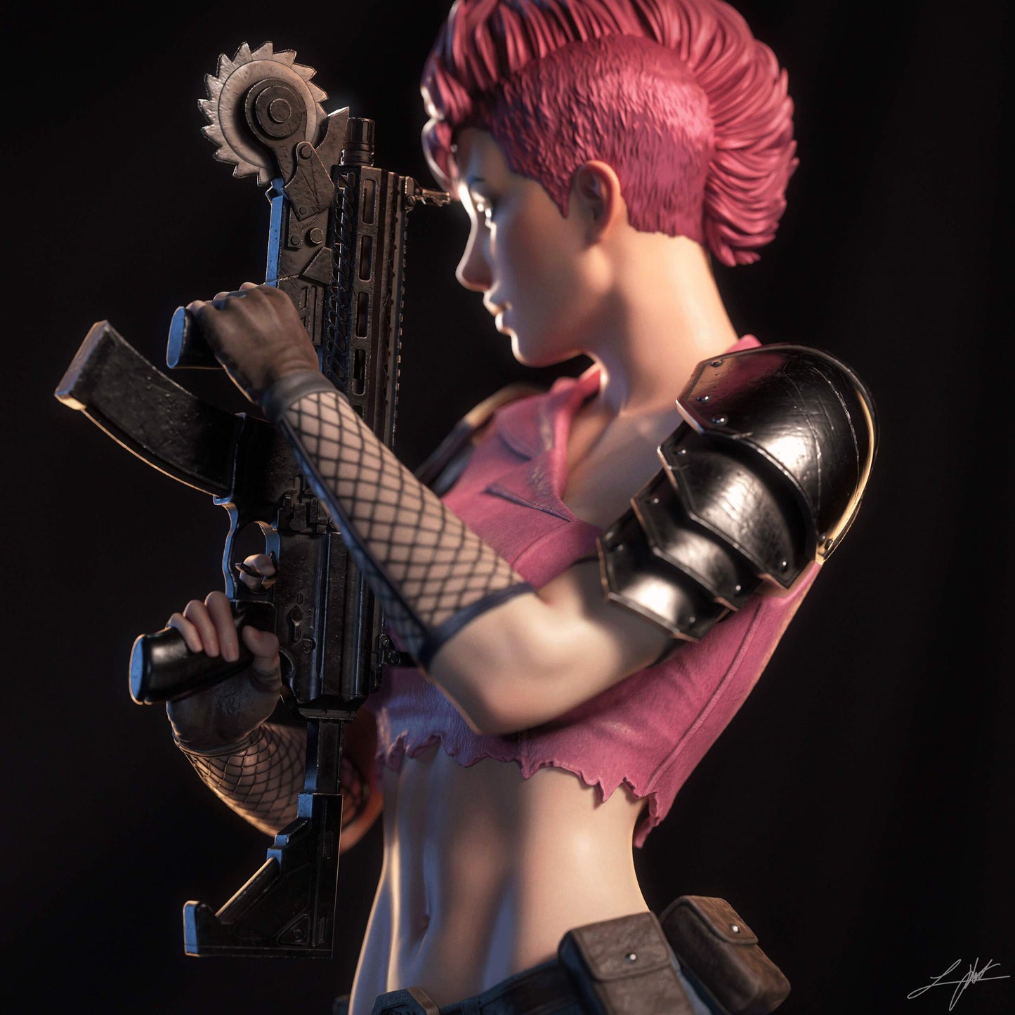 Zarana Sculpture (75mm to 500mm) - Unassembled/Unpainted/3D Print