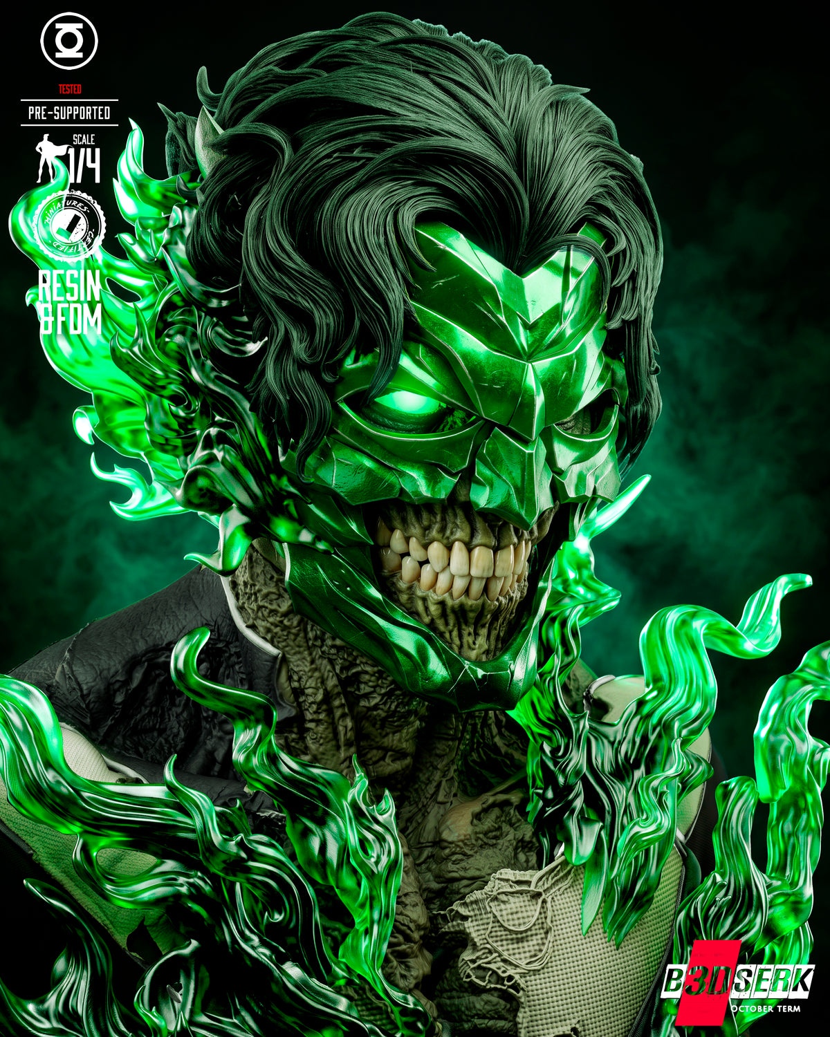Green Lantern Sculpture(75mm to 500mm) - Unassembled/Unpainted/3D Print
