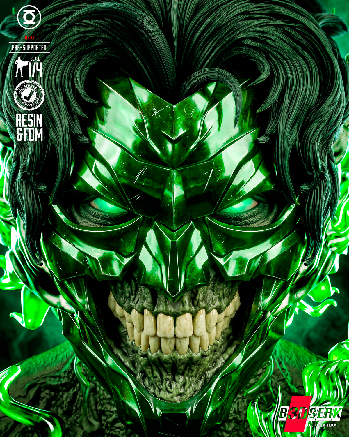 Green Lantern Sculpture(75mm to 500mm) - Unassembled/Unpainted/3D Print
