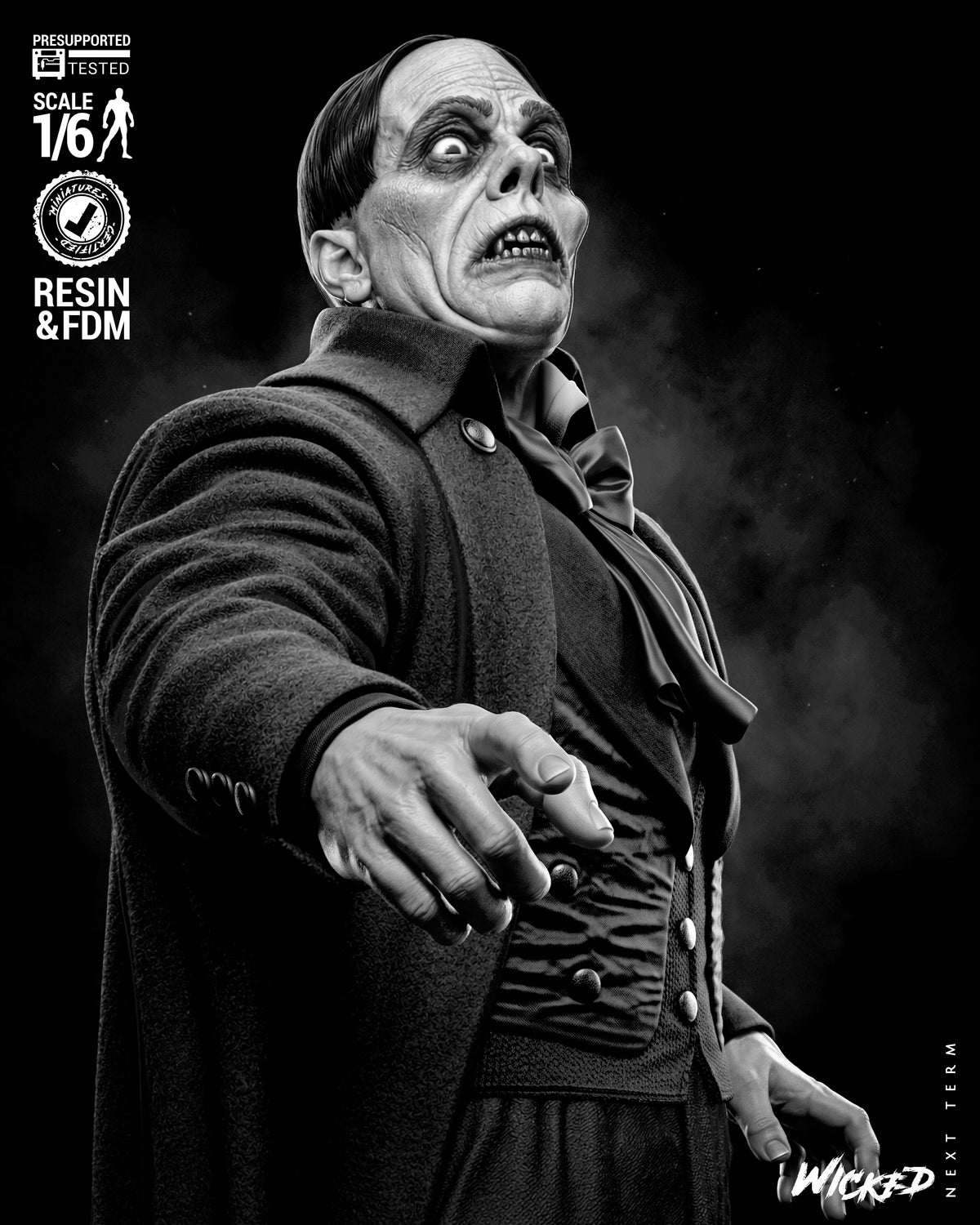 Phantom of the Opera Sculpture (75mm to 500mm) - Unassembled/Unpainted/3D Print