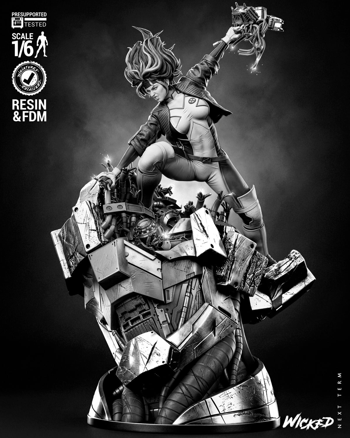 Rogue V2 Sculpture (75mm to 500mm) - Unassembled/Unpainted/3D Print