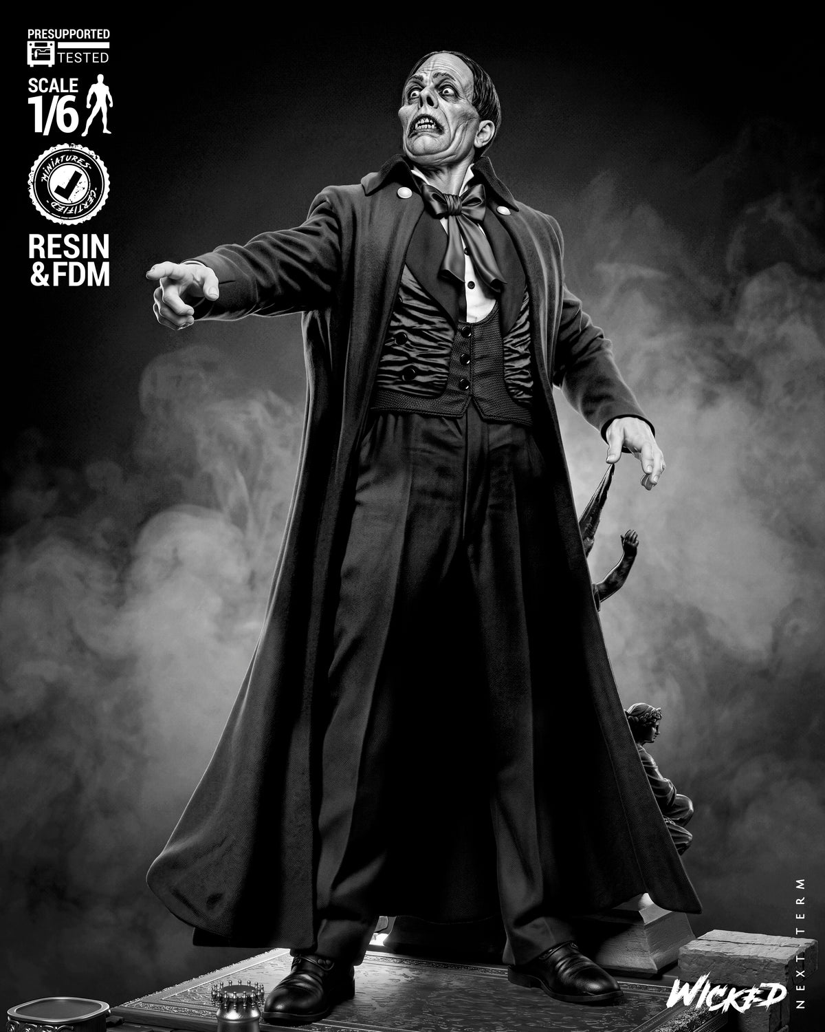 Phantom of the Opera Sculpture (75mm to 500mm) - Unassembled/Unpainted/3D Print
