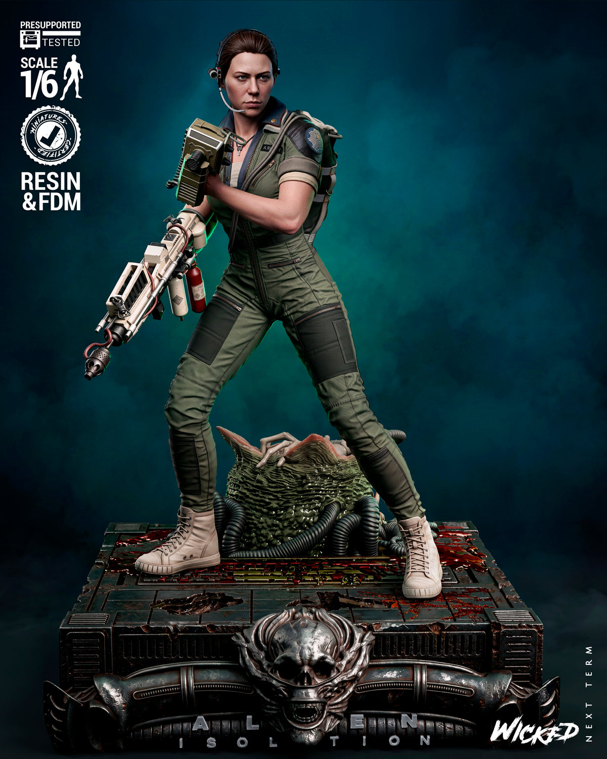 Amanda Ripley Alien: Isolation Sculpture (75mm to 500mm) - Unassembled/Unpainted/3D Print