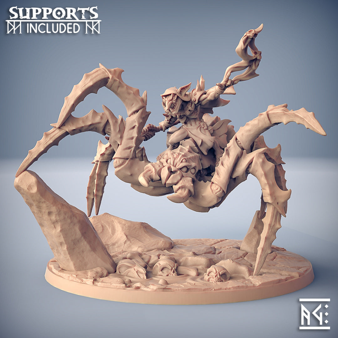 ZipZaap on Dread SkullSpider - Goblin Spider Rider - by Artisan Guild - Tabletop RPG Miniature - Roleplaying 3D Printed Fantasy Mini