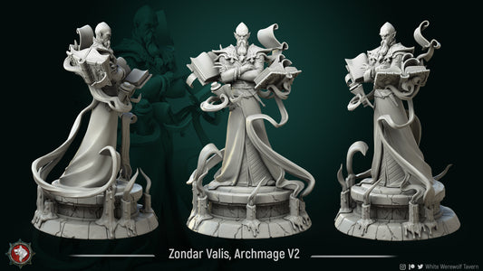 Archmage V2 - by White Wolf Tavern - Tabletop RPG Miniature - Roleplaying 3D Printed Fantasy Mini